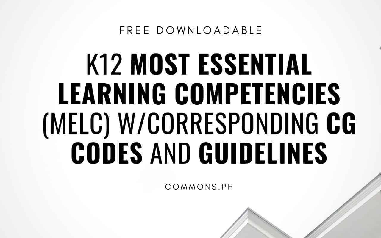 K12 Melc With Corresponding Cg Codes And Guidelines 5576