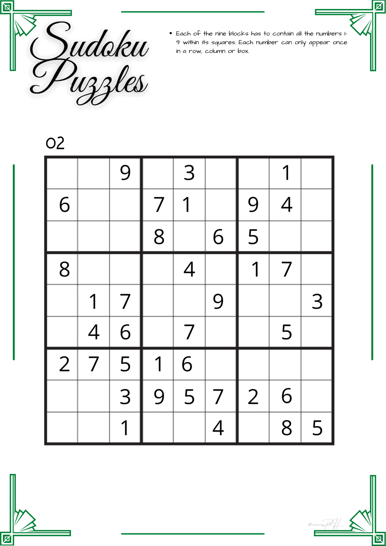 sudoku free puzzles